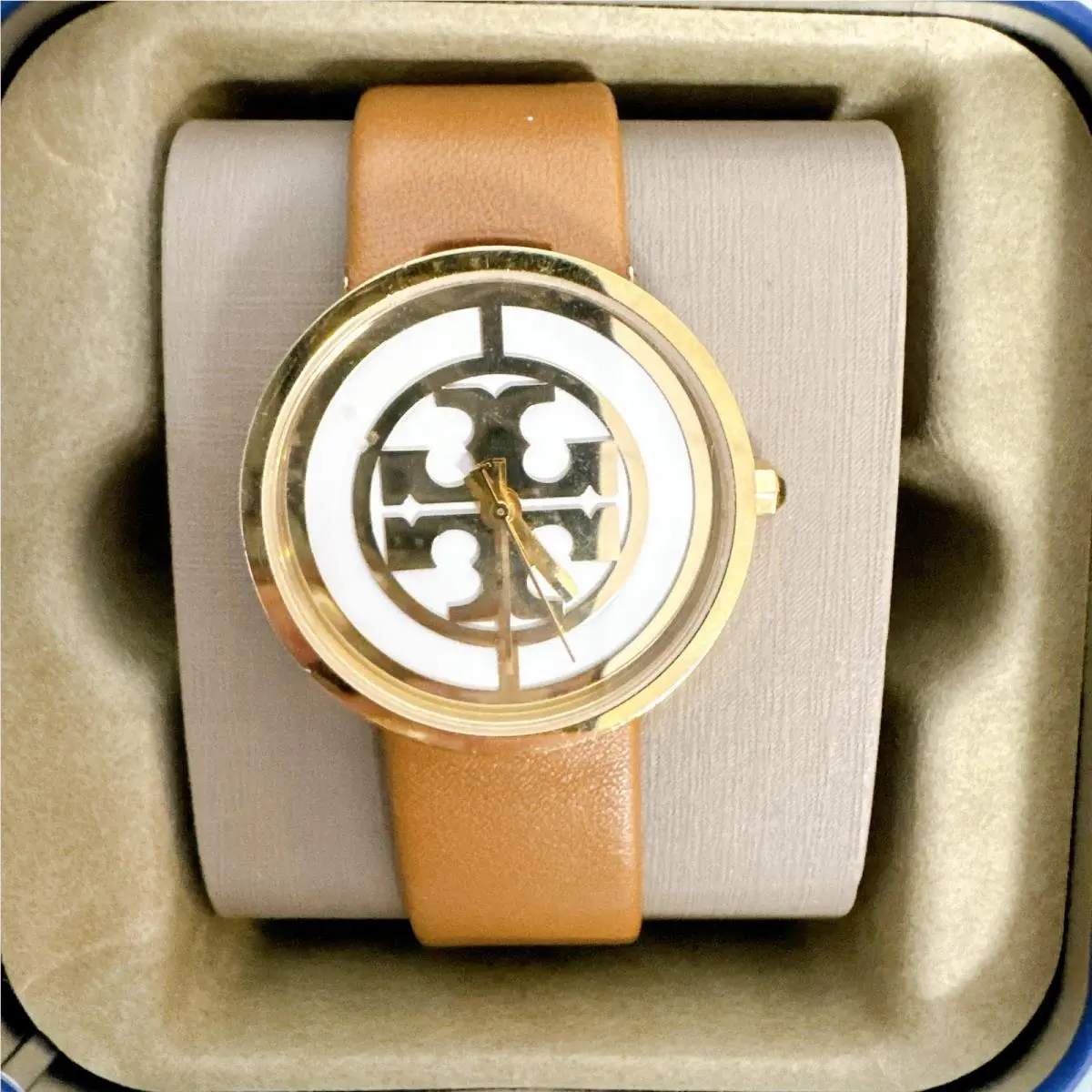 Reva Luggage Leather Watch Model: TBW4020 by Tory Burch