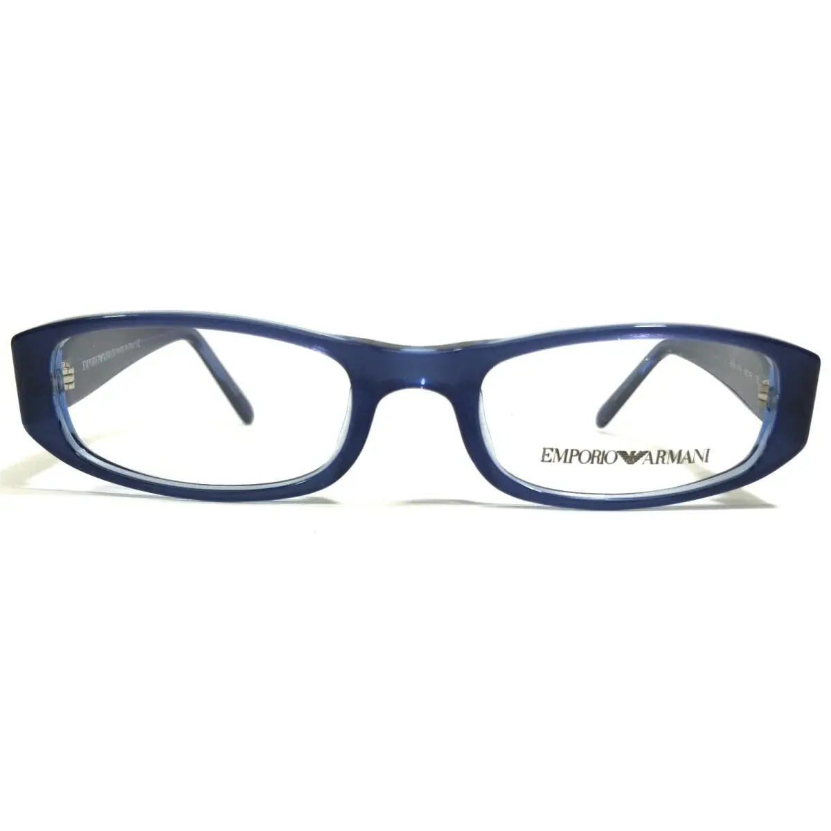 Eyeglasses Frames 566 414 Clear Blue Oval Full Rim 48-18-135 by Emporio Armani