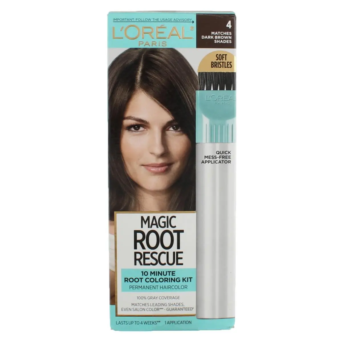 5 Pack L`oreal Paris Root Rescue Permanent Hair Color Dark Brown 4 by L'Oréal