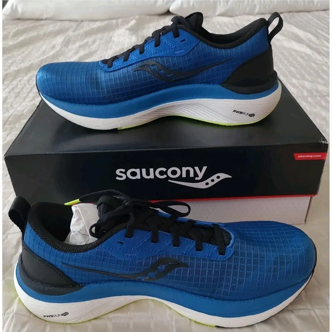 Saucony Freedom Crossport Men`s 10 Hydro Blue Black Pwrrun PB Training Shoes
