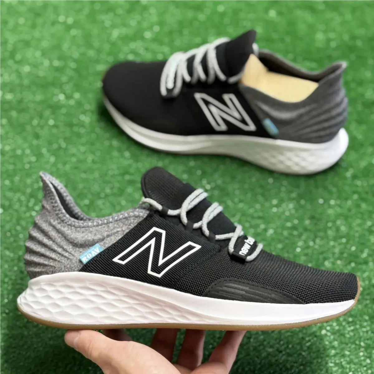 New Balance Fresh Foam Roav Black Light Aluminum Mens Running Mroavtk New Sz 9