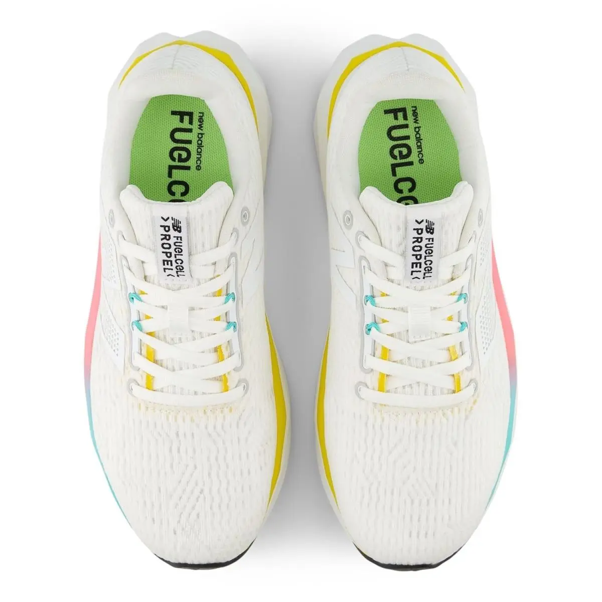 New Balance shoes - White/Cyber Jade/Ginger Lemon 4
