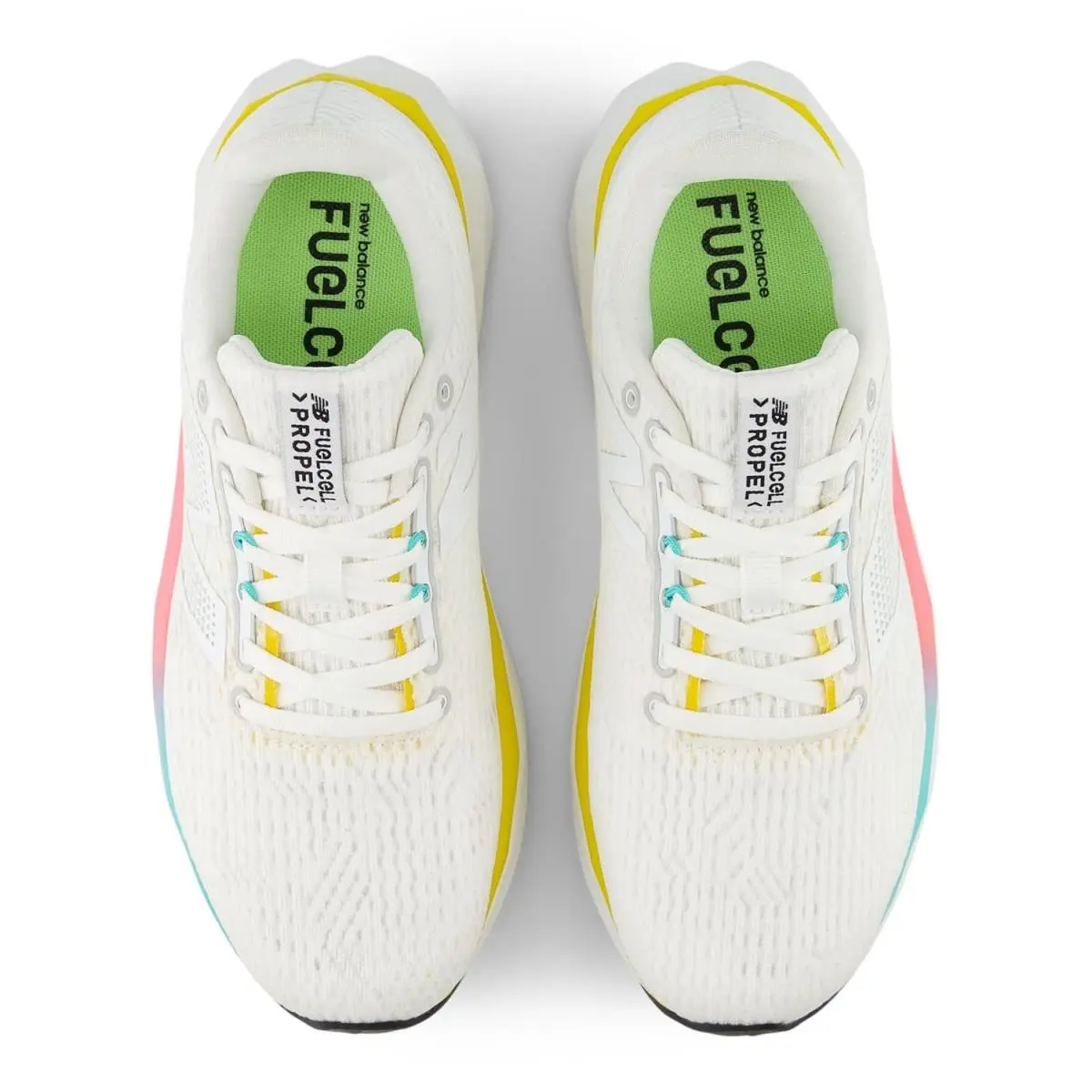 New Balance shoes - White/Cyber Jade/Ginger Lemon 13