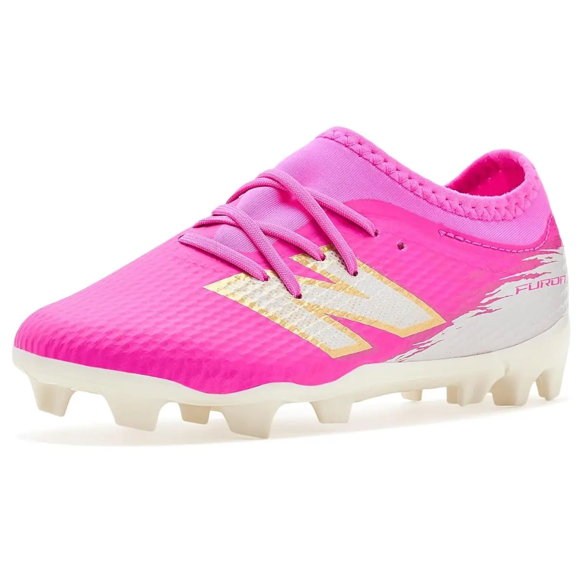 New Balance Kids Furon Team Junior FG V8 Infant/toddler/little Kid - Pink Heat/Sea Salt