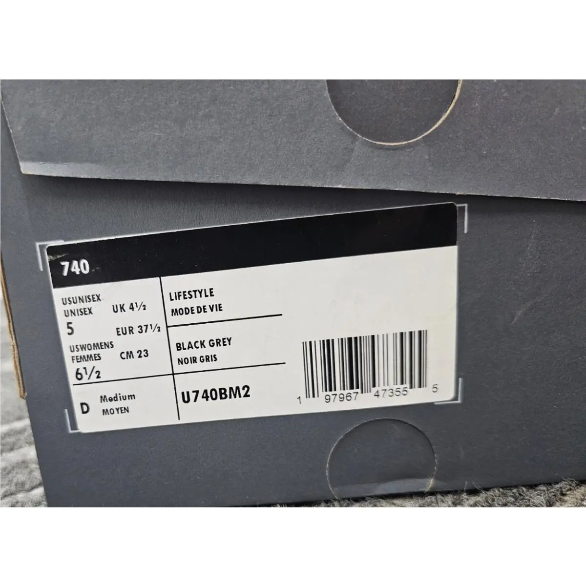 New Balance shoes - New Balance 740 - U740BM2 - Black Grey (UPC: 197967473555) 0