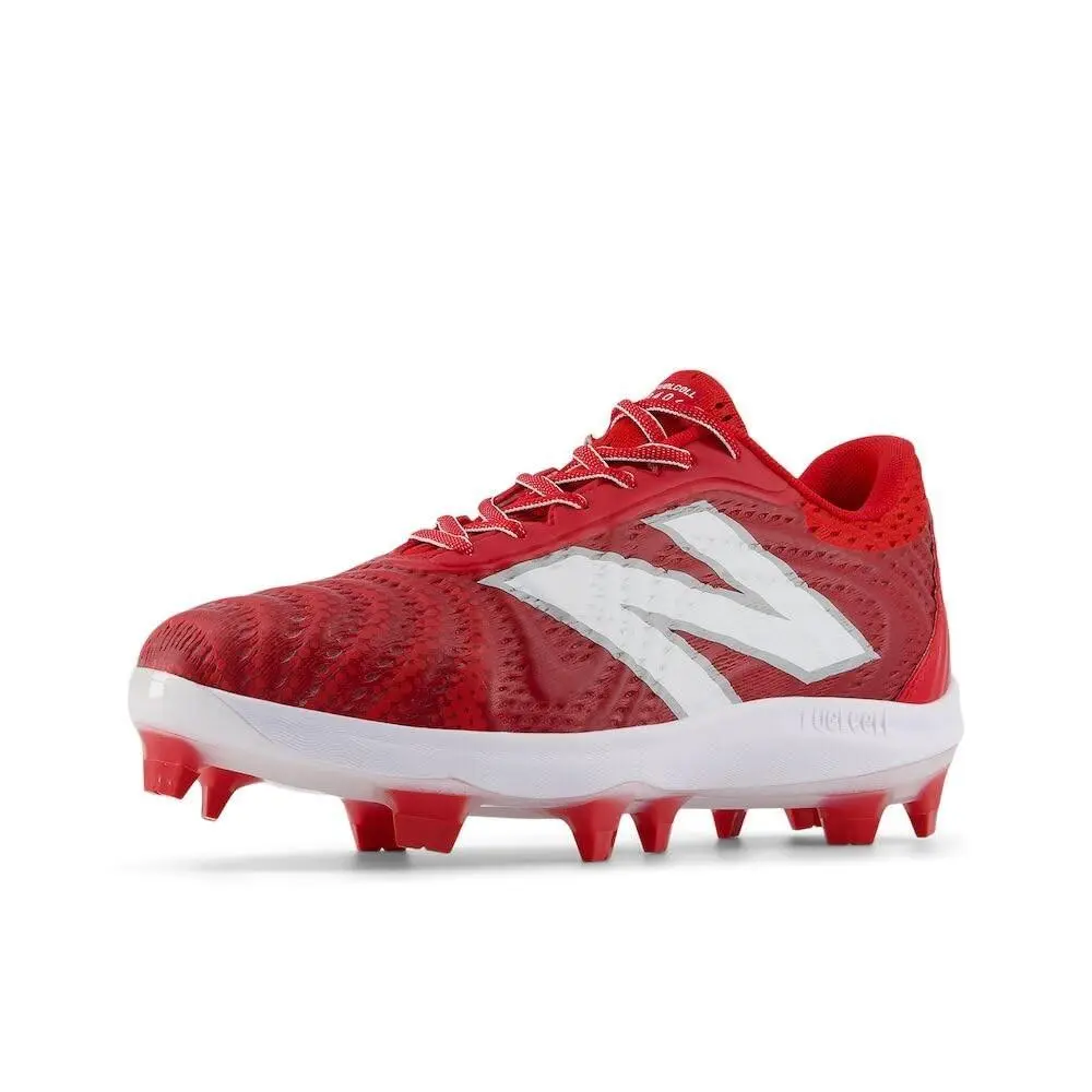 New Balance Men`s Fuelcell 4040 V7 Molded Baseball Shoe Team Red/optic White