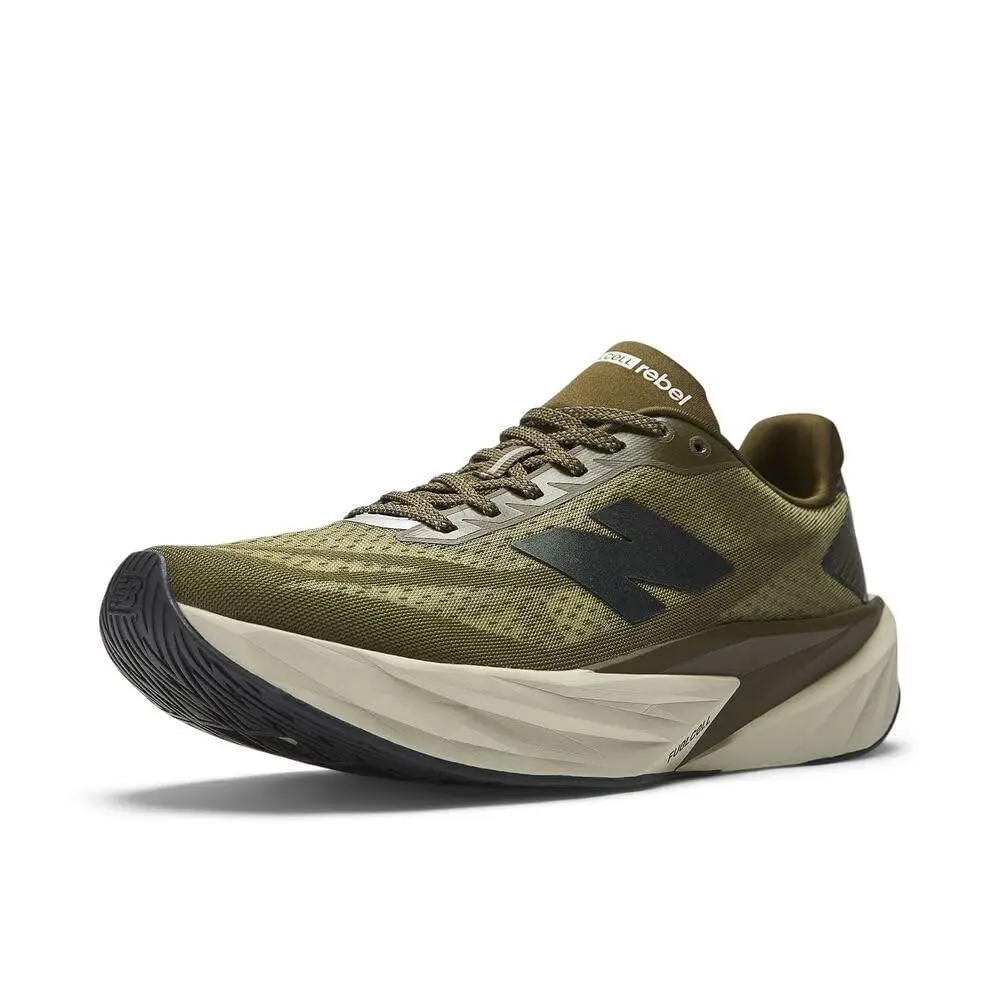 New Balance Men`s Fuelcell Rebel V5 Running Shoe Woodland/shipyard/silver