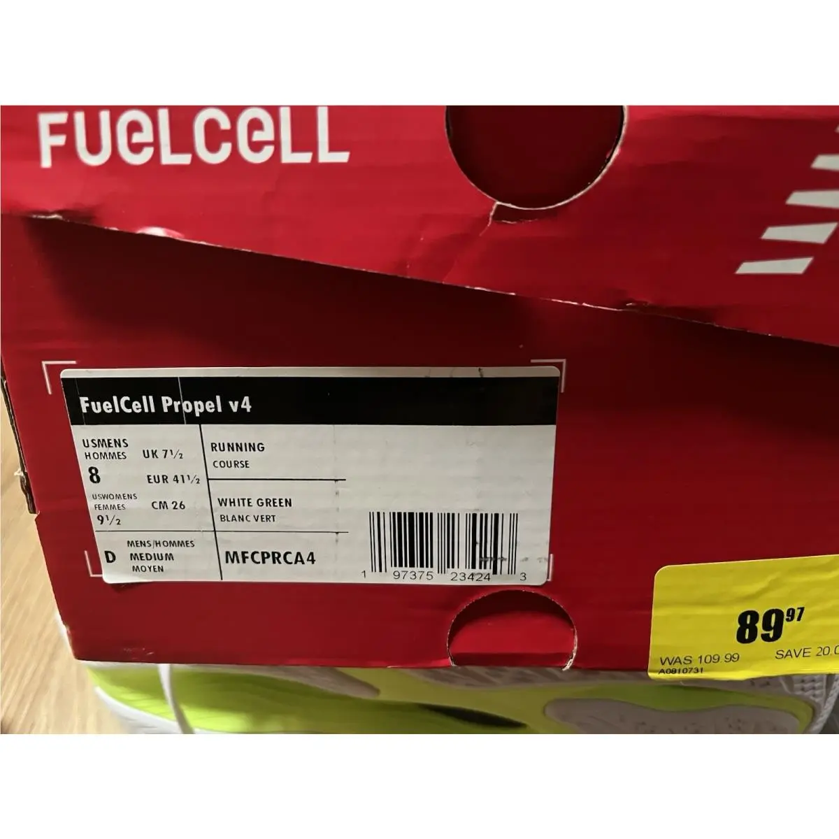 New Balance shoes - new balance Fuel Cell v4 - White Green 8
