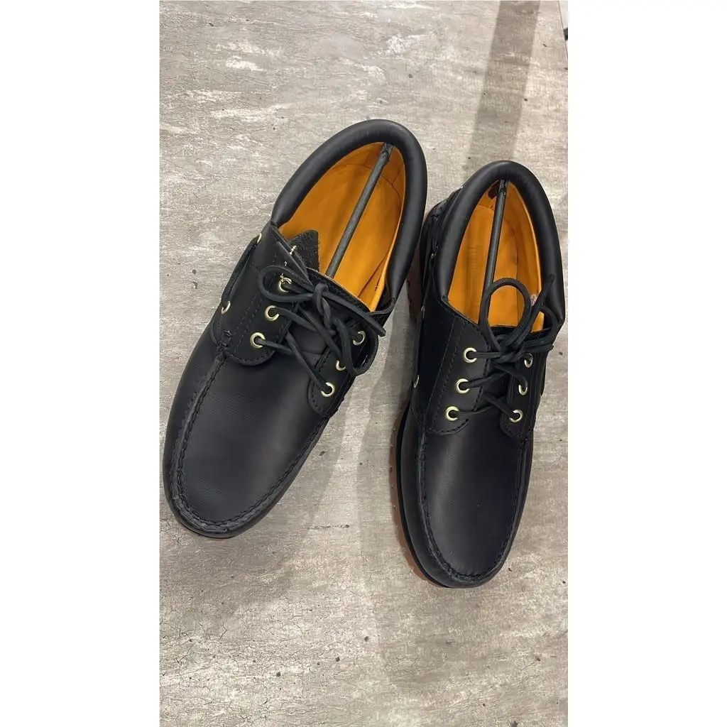 Men`s Boat Shoe Black Full Grain A2PDQ-W02 All Sizes by Timberland