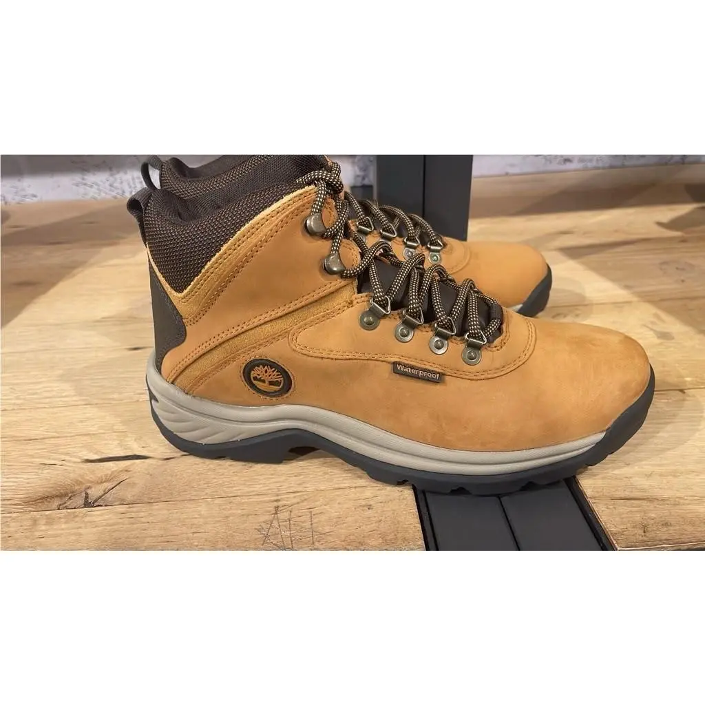 Timberland Men`s White Ledge Waterproof Mid Hiking Boot Wheat Nubuck 114176-231