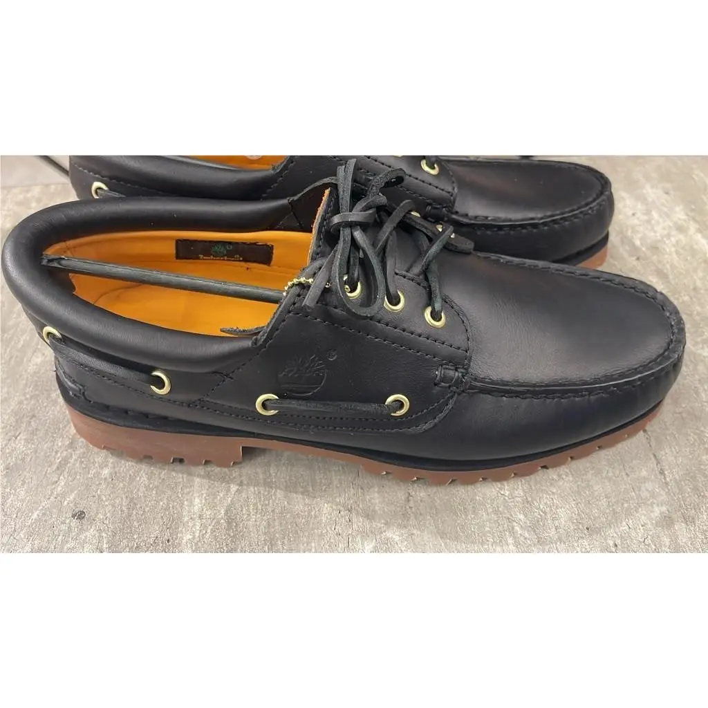 Timberland Men`s Boat Shoe Black Full Grain A2PDQ-W02 All Sizes