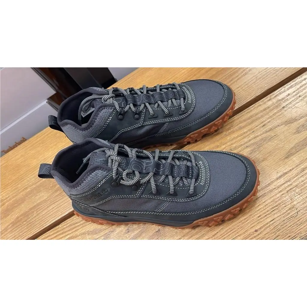 Men`s Greenstride Motion 6 Mid Lace Sneakers Dark Grey Mesh A5MDH-EJP by Timberland