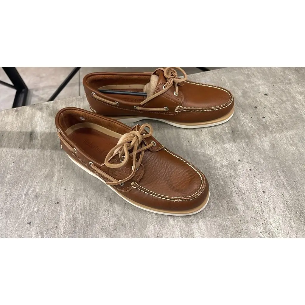 Men`s Classic Boat Shoe Rust Full Grain A4187-EM6 All Sizes by Timberland