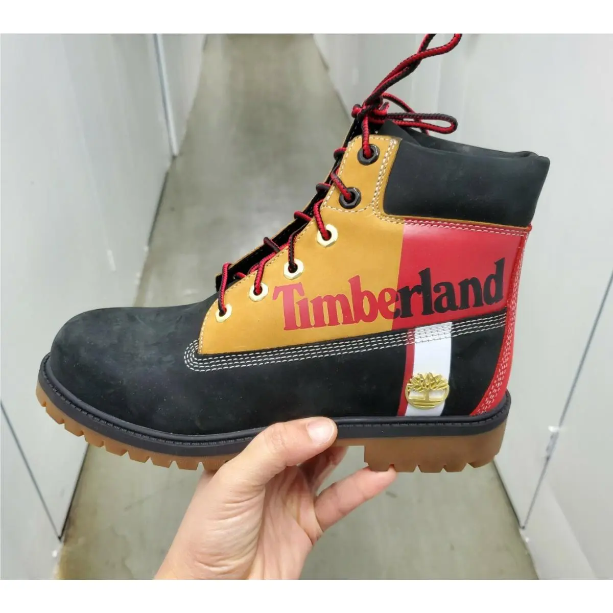 Timberland 6 Inch Premium Boots Black Colorblock Youth/ Women TB0A29NA 001