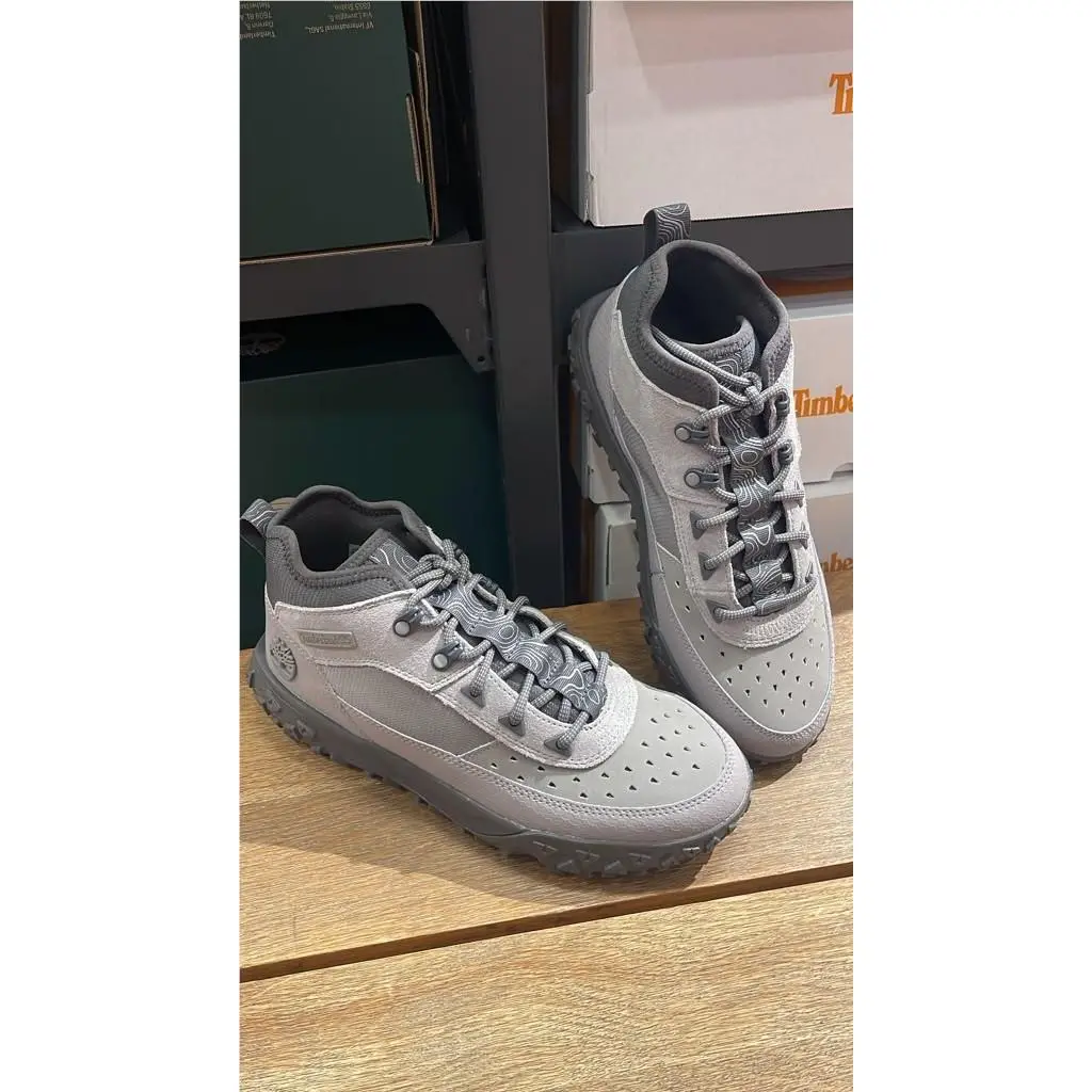 Men`s Greenstride Motion 6 Mid Lace Sneakers Md Grey A6CW1-01X by Timberland