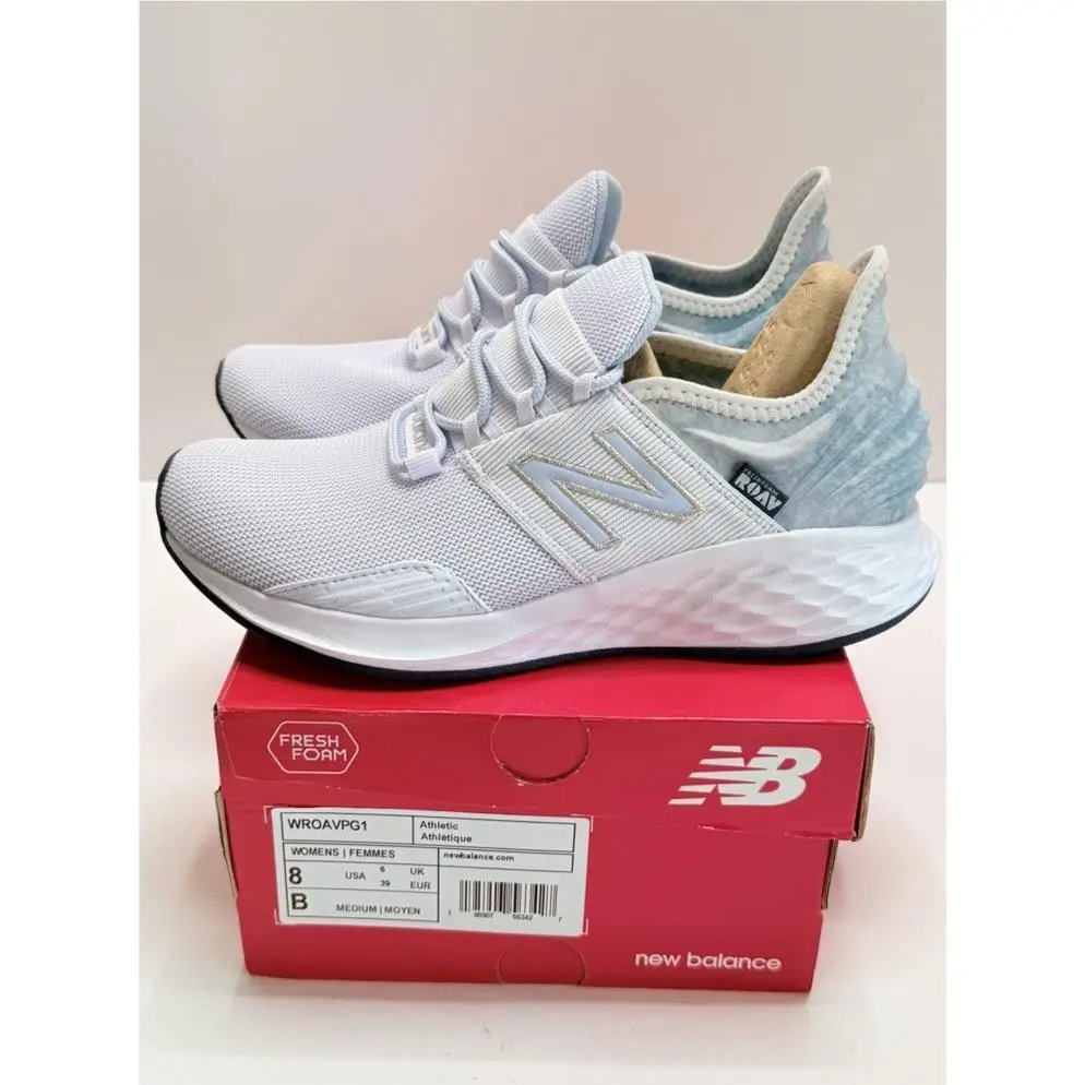 New Balance WROAVPG1 Fresh Foam Women’s Running Shoes Size 8 New White and Blue
