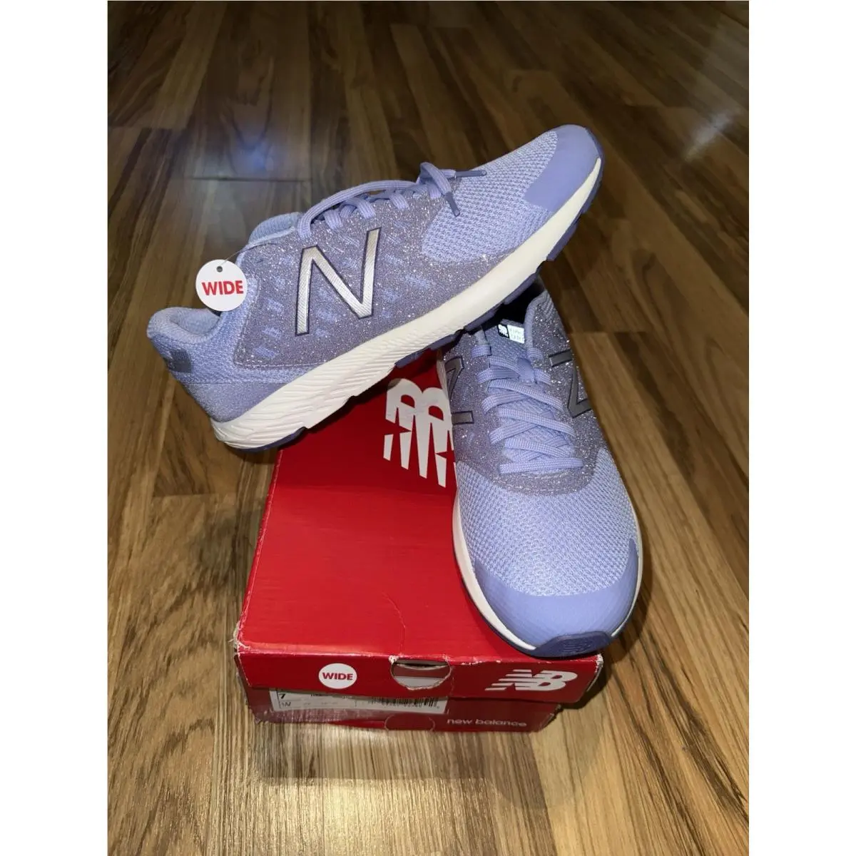 New Balance Fuel Core Urge Sneakers 7 Girls Wide Running Shoes Glitter Lavender