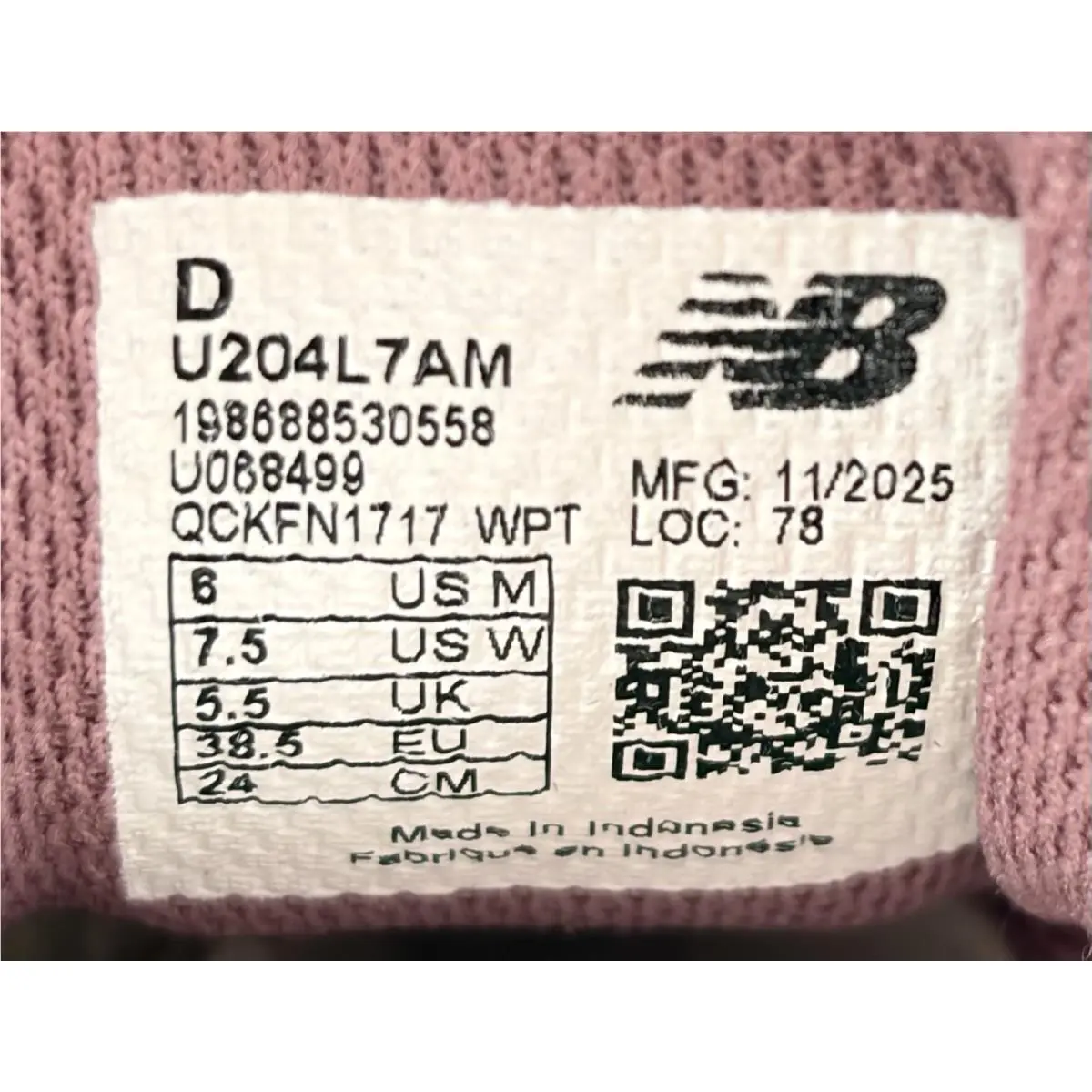 New Balance shoes - New Balance 204L - U204L7AM - Rosewood/Pink (UPC: 198688530558) 8