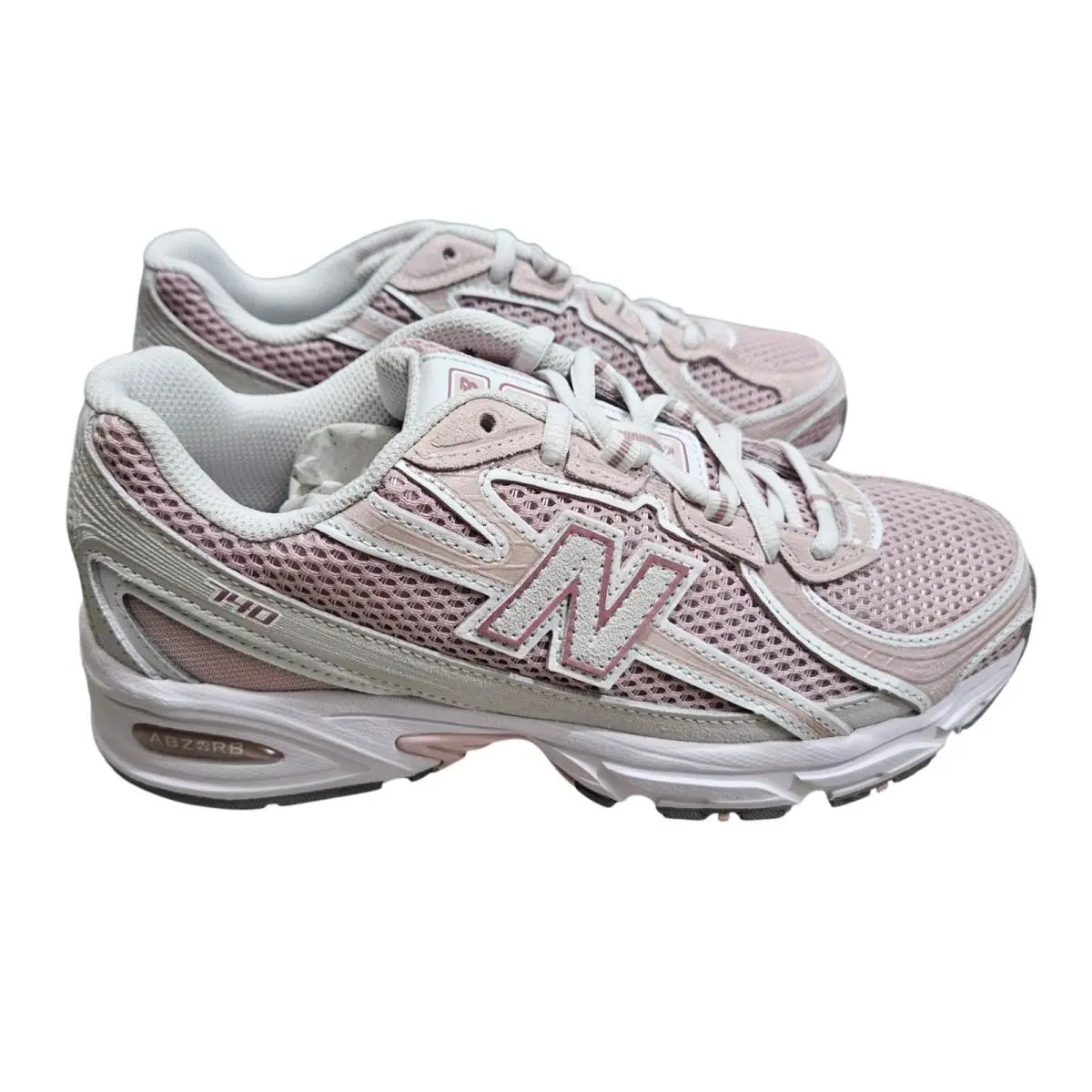 New Balance 740 Sneakers Unisex 7.5W 6M Pink Mesh Retro Running Shoes Abzorb