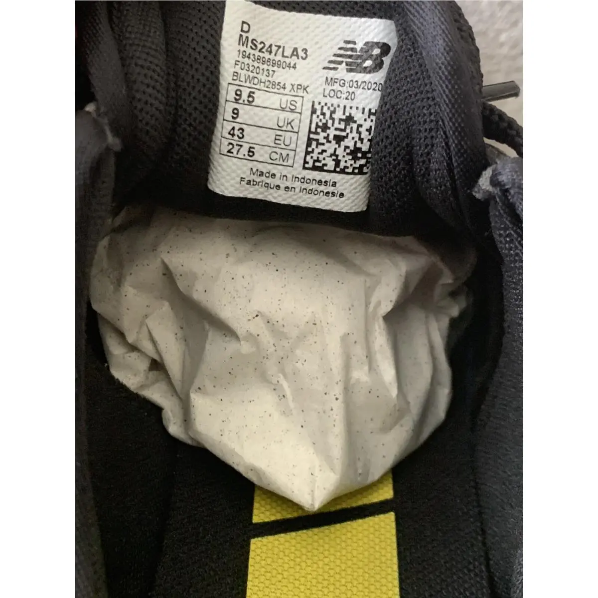 New Balance shoes - New Balance 247 - MS247LA3 - Black And Yellow (UPC: 194389715812) 5