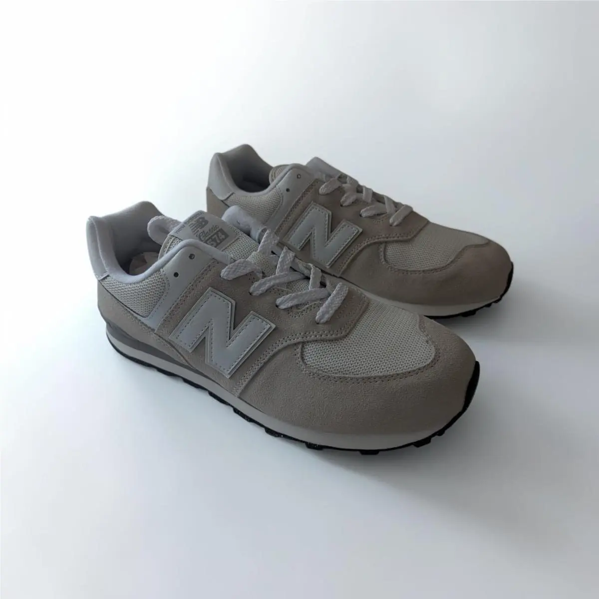 New Balance shoes - New Balance 574 - White & Grey 1