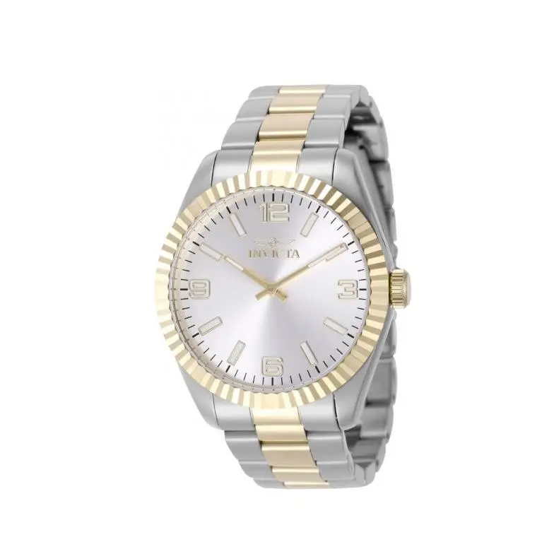 Specialty 49676 Silver Dial Quartz Gold Tone Stainless Steel Watch by Invicta
