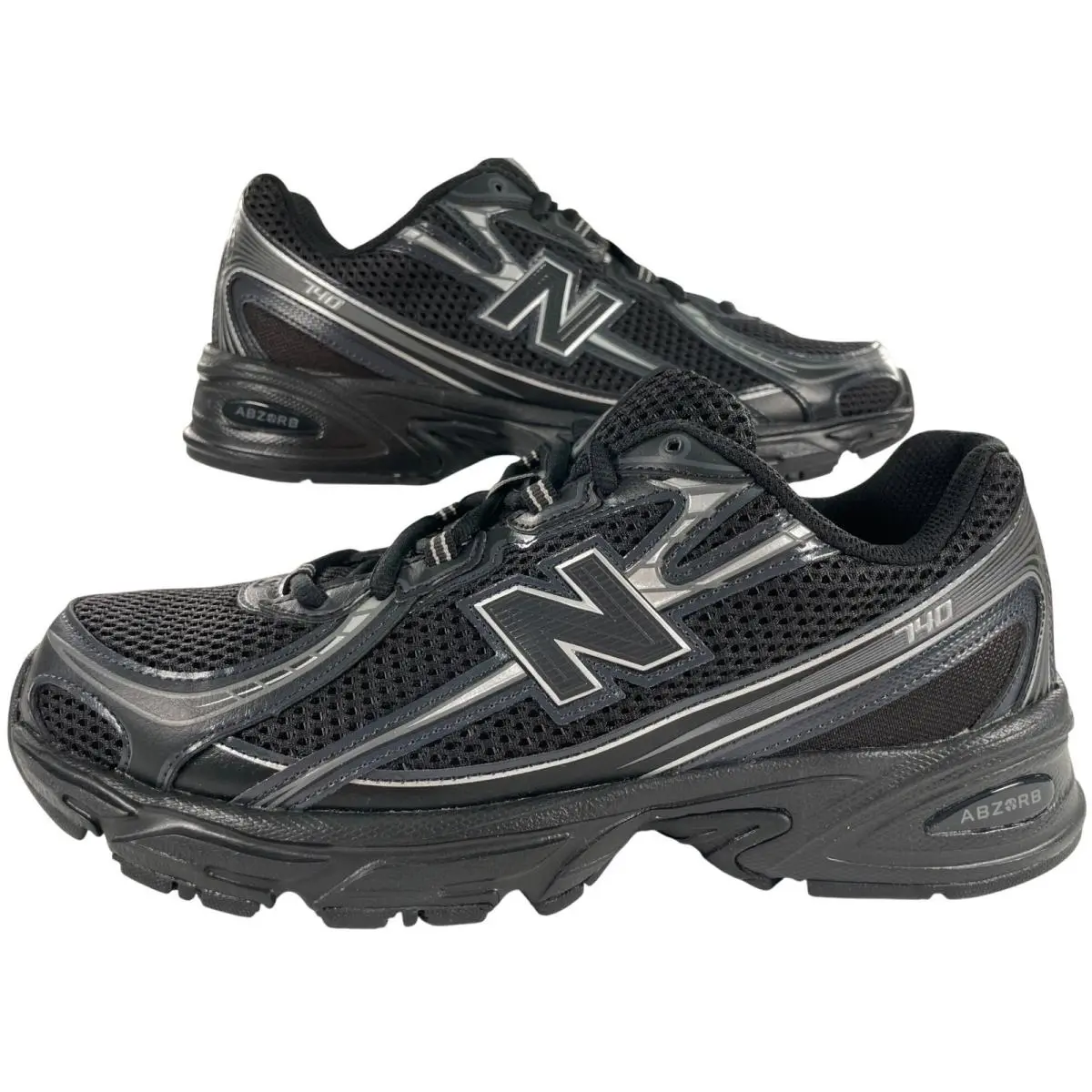 New Balance 740 Unisex Black Grey Lifestyle Sneakers Men`s Sz 8/Wmn`s Sz 9.5 New