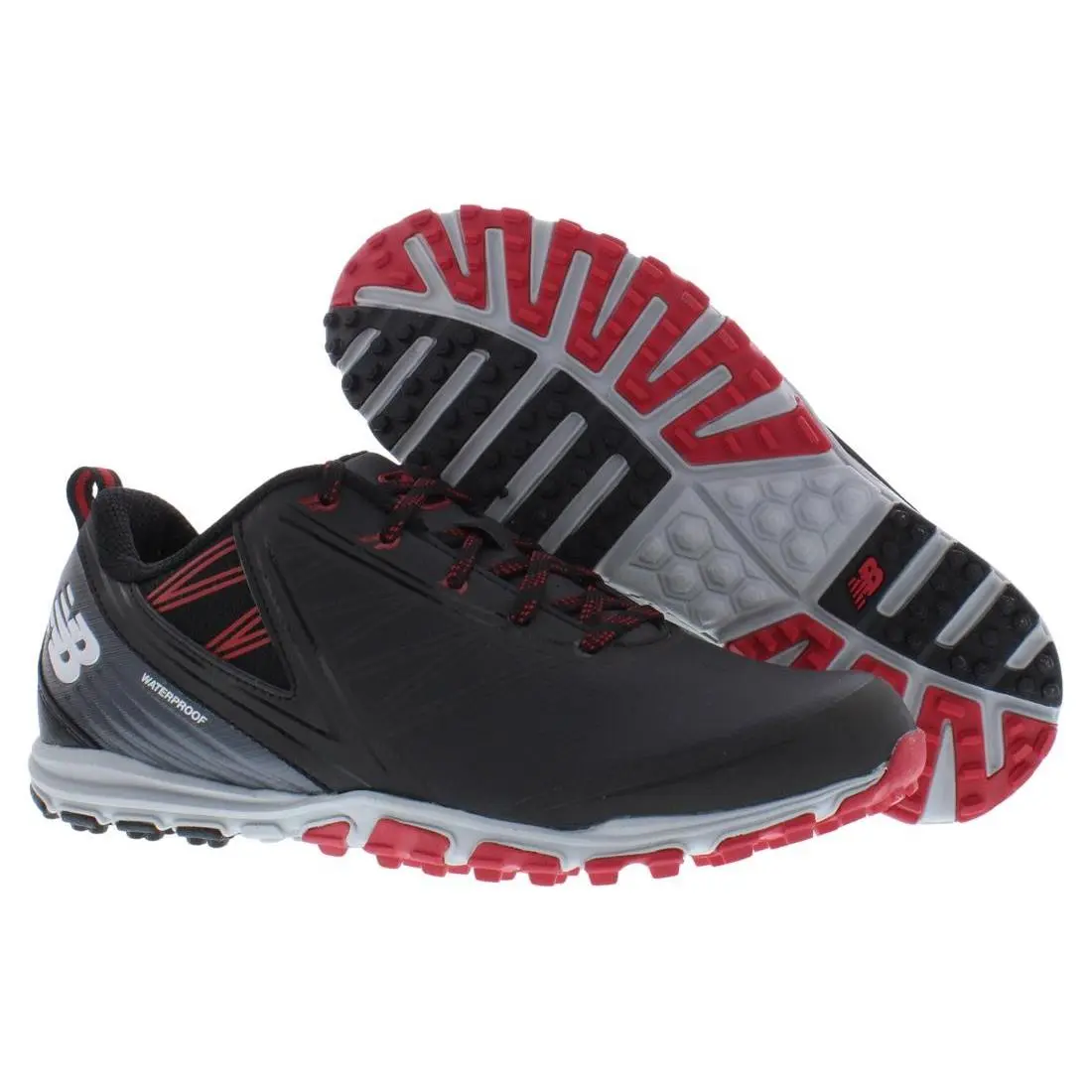 New Balance Minimus Spikeless Wide 2E Mens Shoes Size 8.5 Color: Black/red - Black/Red, Main: Black