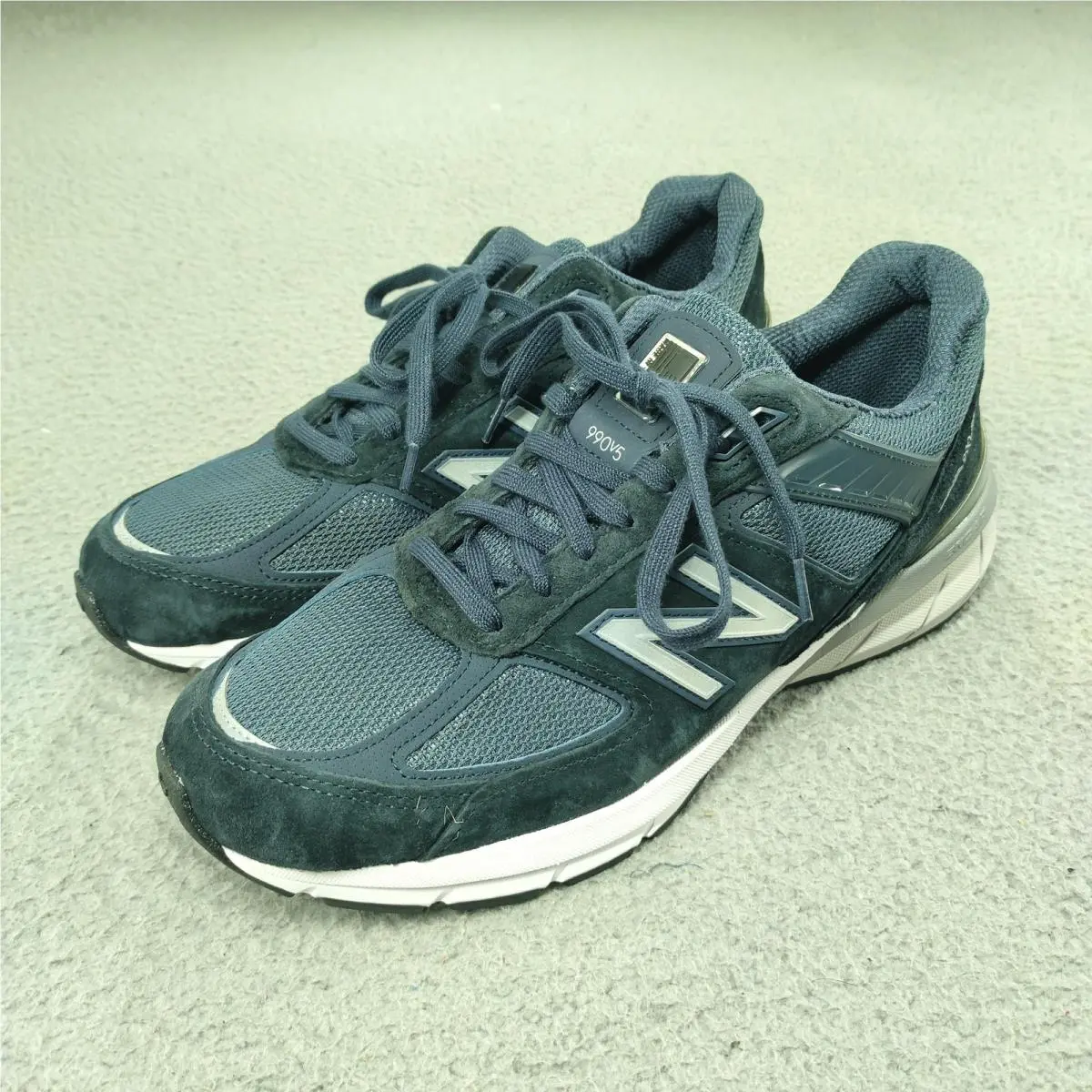 New Balance 990v5 Shoes Mens Size 10.5 D Blue Made In Usa Running Sneakers Suede