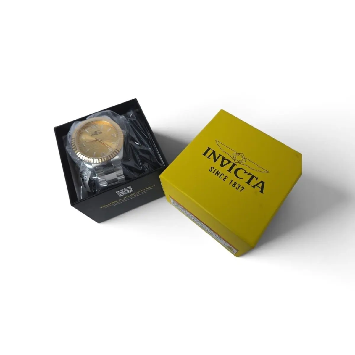 Invicta Specialty Mens Watch 45576 Gold Dial Two Tone Stainless Steel