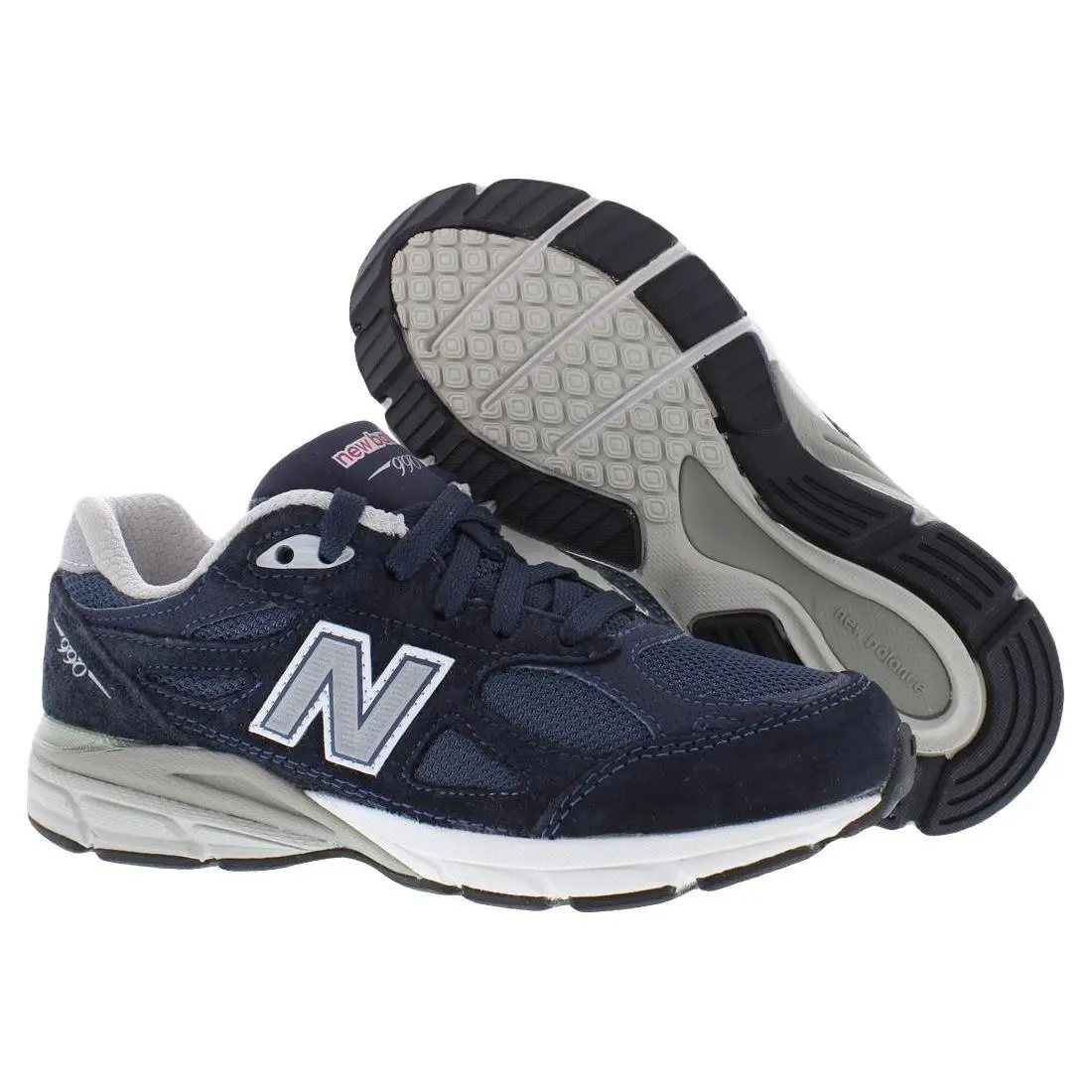 New Balance 990V3 PS Boys Shoes Size 2 Color: Navy Blue/white