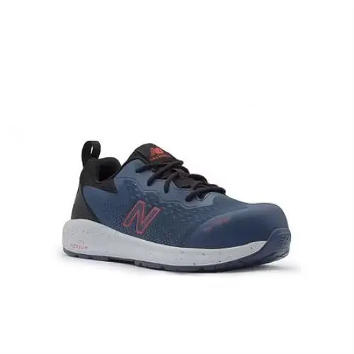 New Balance Midlogids-8.5-2E Men`s Composite Toe Athletic Shoe Denim/red 8