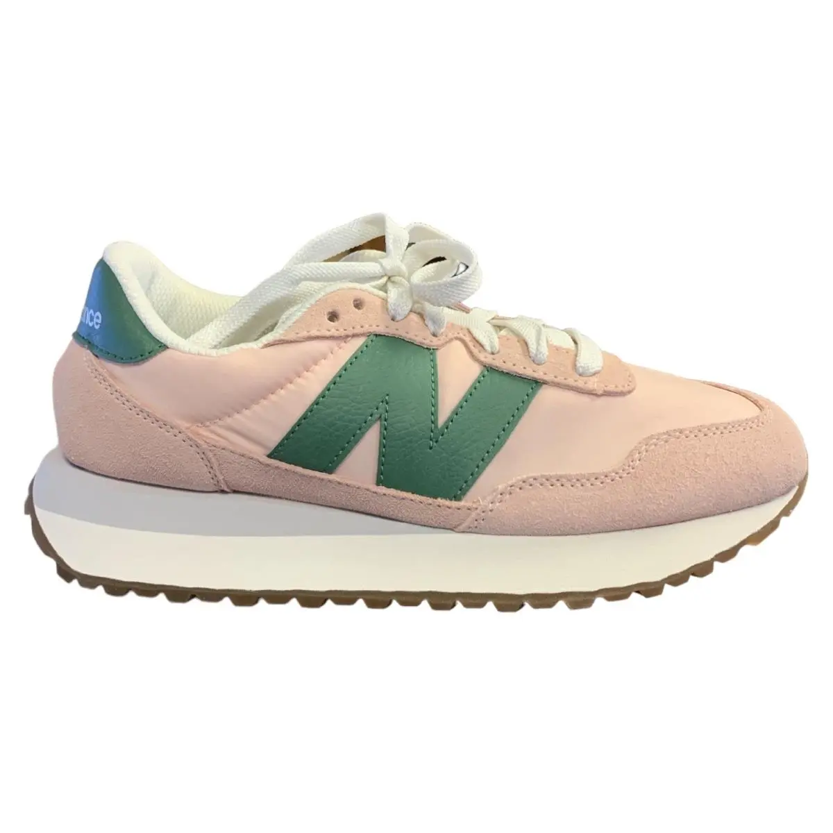New Balance 237 Women`s Lace-up Closure Round Toe Sneakers Pink/green 6 - Pink/Green