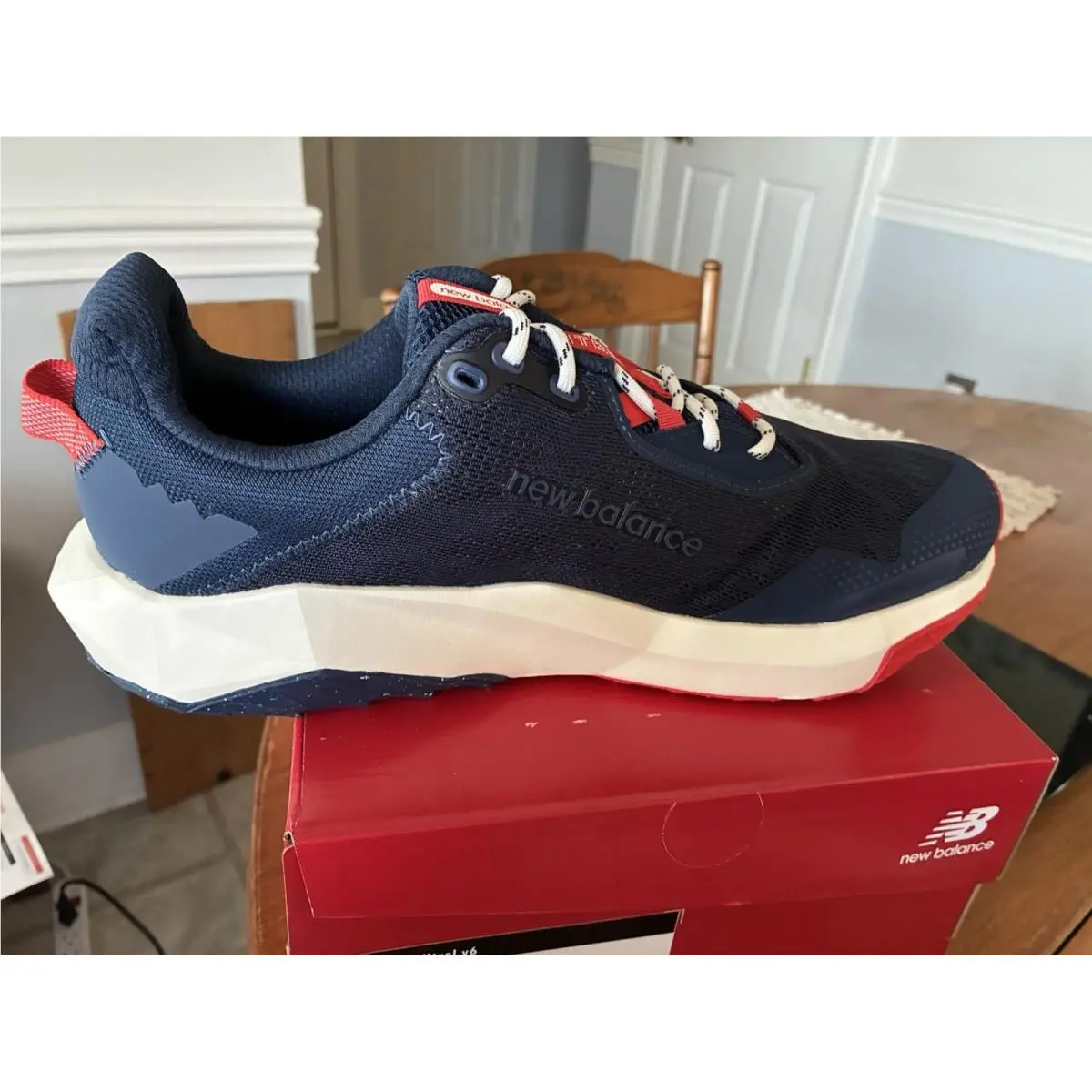 New Balance Dynasoft Nitrel V6 Trail Running Shoes Mens Size 11 Blue Red
