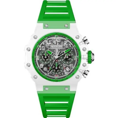 Invicta Men`s 43.5mm Quartz Racing Vaulthan Green/silver Chronograph Watch