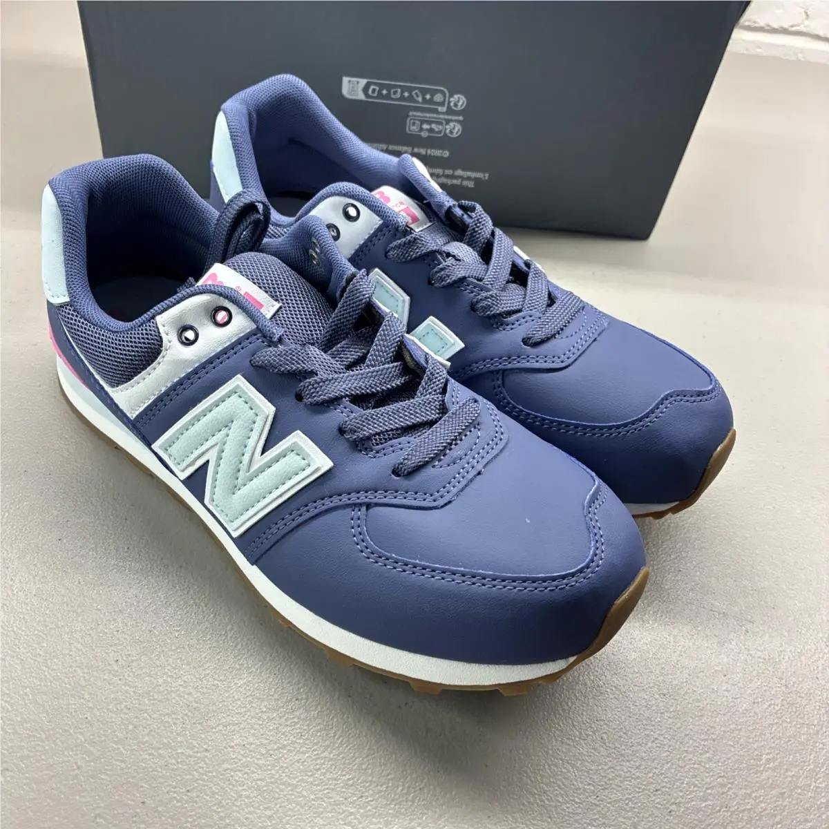New Balance shoes - New Balance 574 - GC574NJ - Blue, Pink, White 1