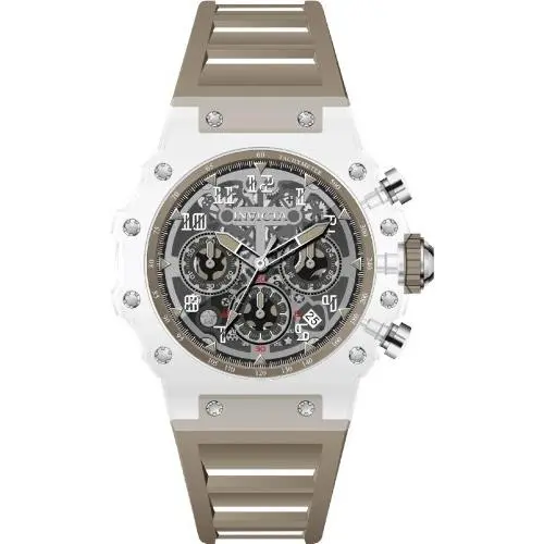 Invicta Mens 43.5mm Quartz Racing Vaulthan Khaki/silver Chronograph Watch