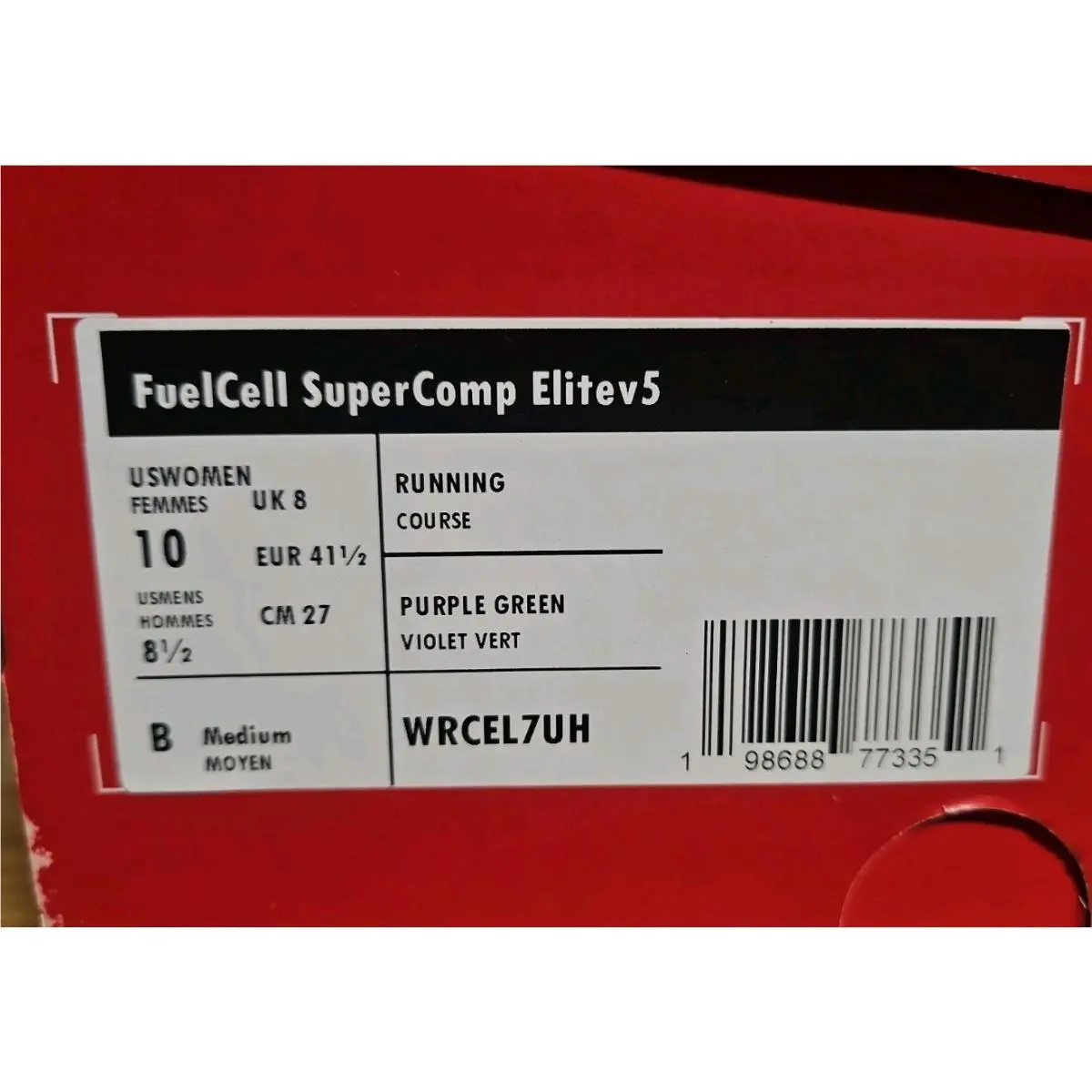 New Balance shoes - New Balance FuelCell SuperComp Elite v5 - WRCEL7UH - Blue, Manufacturer: Boysenberry/Afterglow (UPC: 198688773351) 9