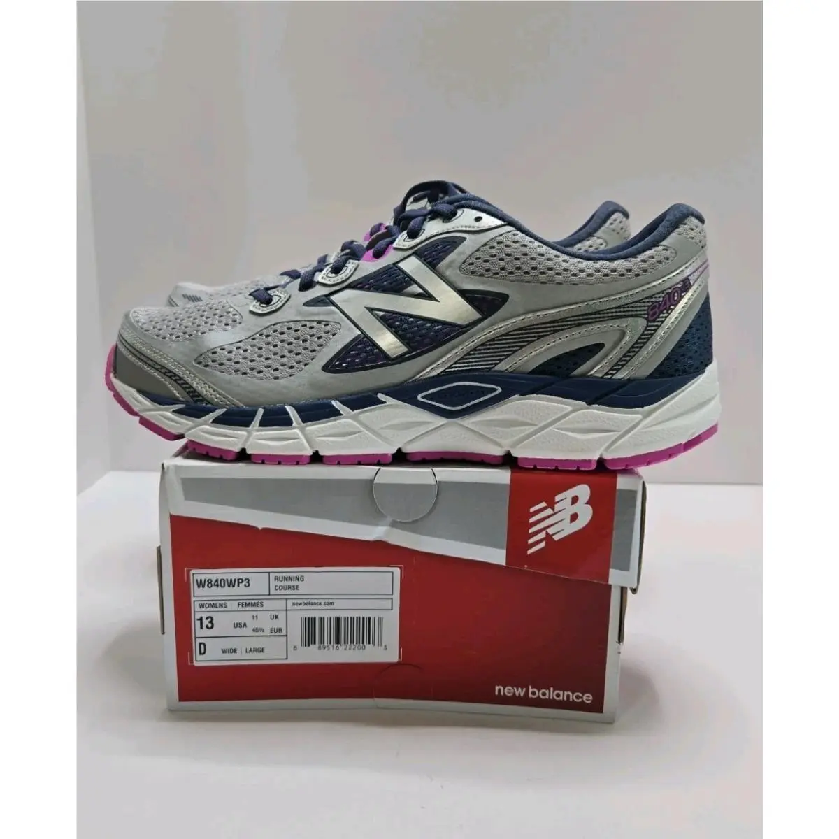 New Balance W840WP3 Women’s Running Shoes Size 13 D Wide Gray Blue Purple – New