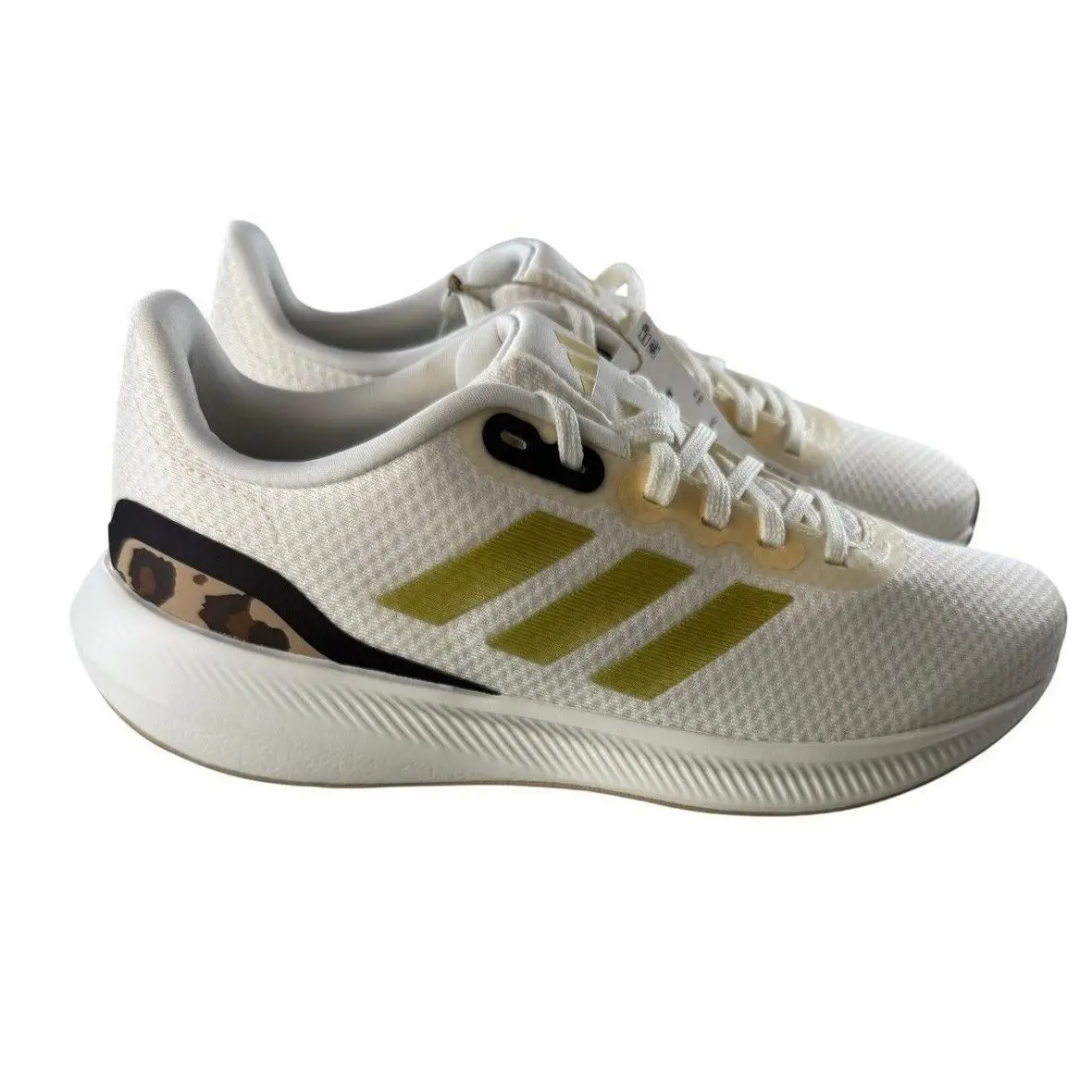 Runfalcon 3.0 W Womens Running Shoes White Gold Leopard Size 8 Box by Adidas