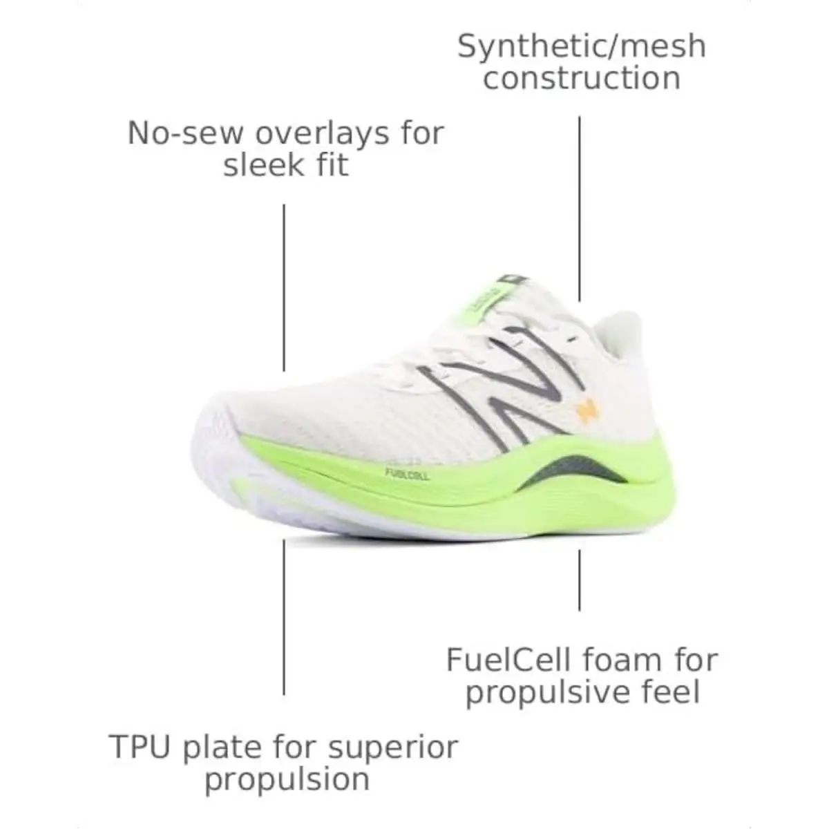New Balance shoes - WFCPRCA4 - WFCPRCA4 - White/Bleached Lime Glo/Graphite (UPC: 197375229027) 1