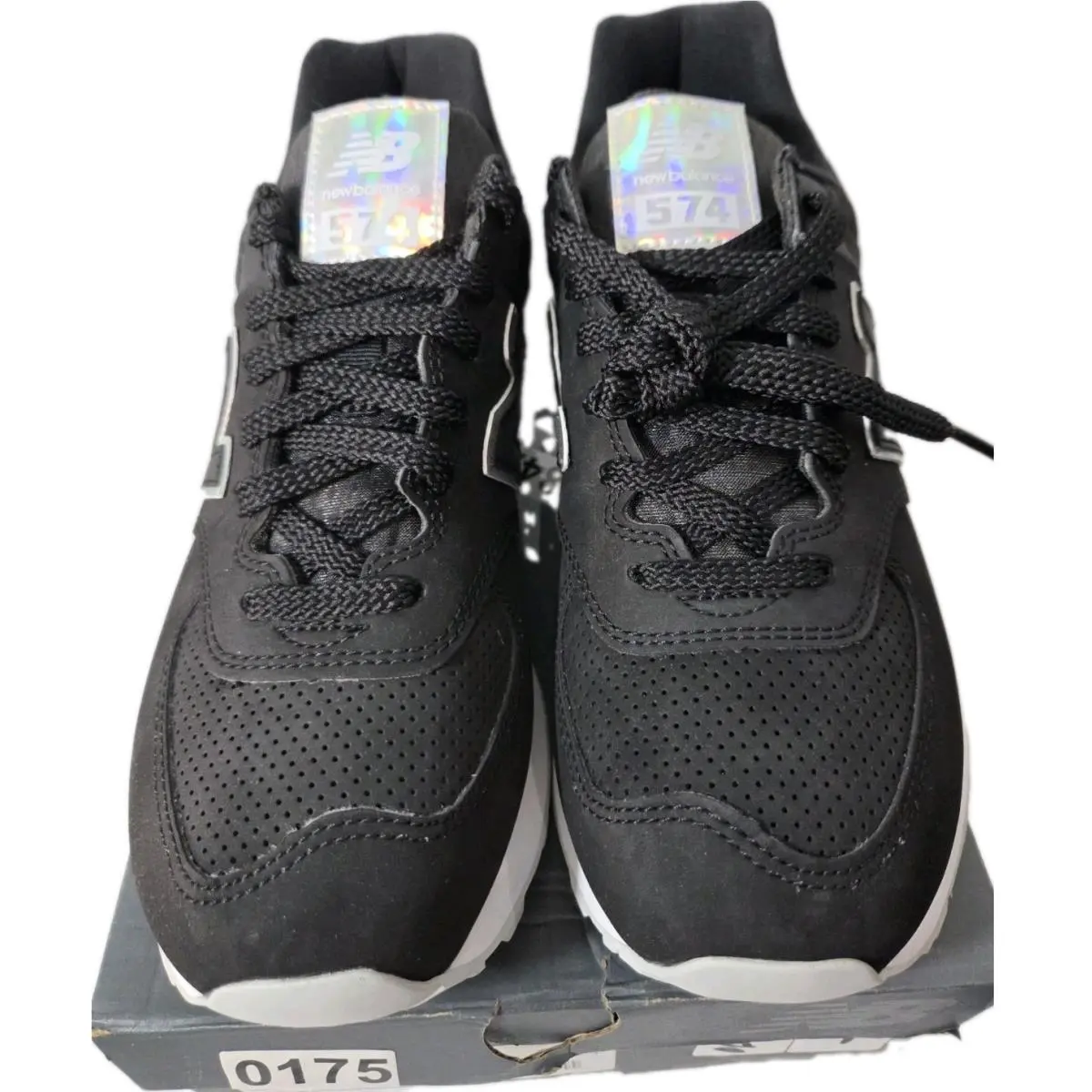 SZ 8 Womens New Balance 574 Sneakers Tennis Shoes WL574H02 Black/silver/white