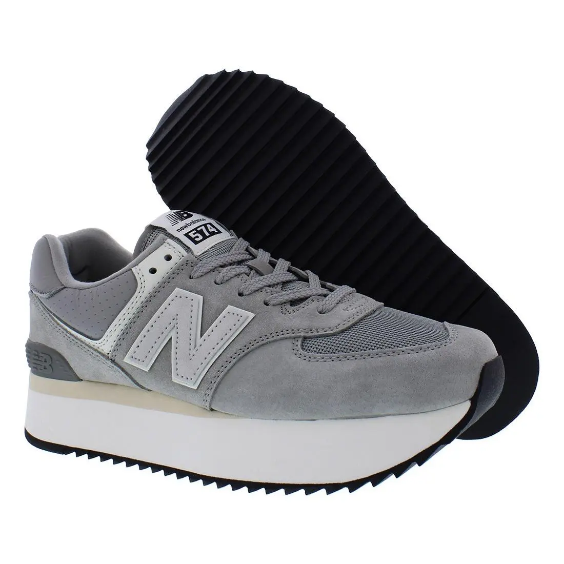 New Balance 574+ Womens Shoes Size 9 Color: Grey/grey