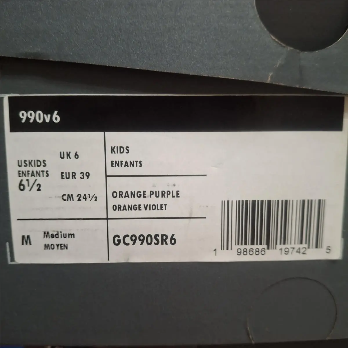 New Balance shoes - New Balance 990 - ORANGE / PURPLE (UPC: 198686197425) 3