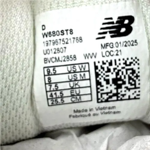 New Balance shoes - New Balance 680v8 - W680ST8 - White, Manufacturer: Sea Salt/Taro (UPC: 197967521768) 2