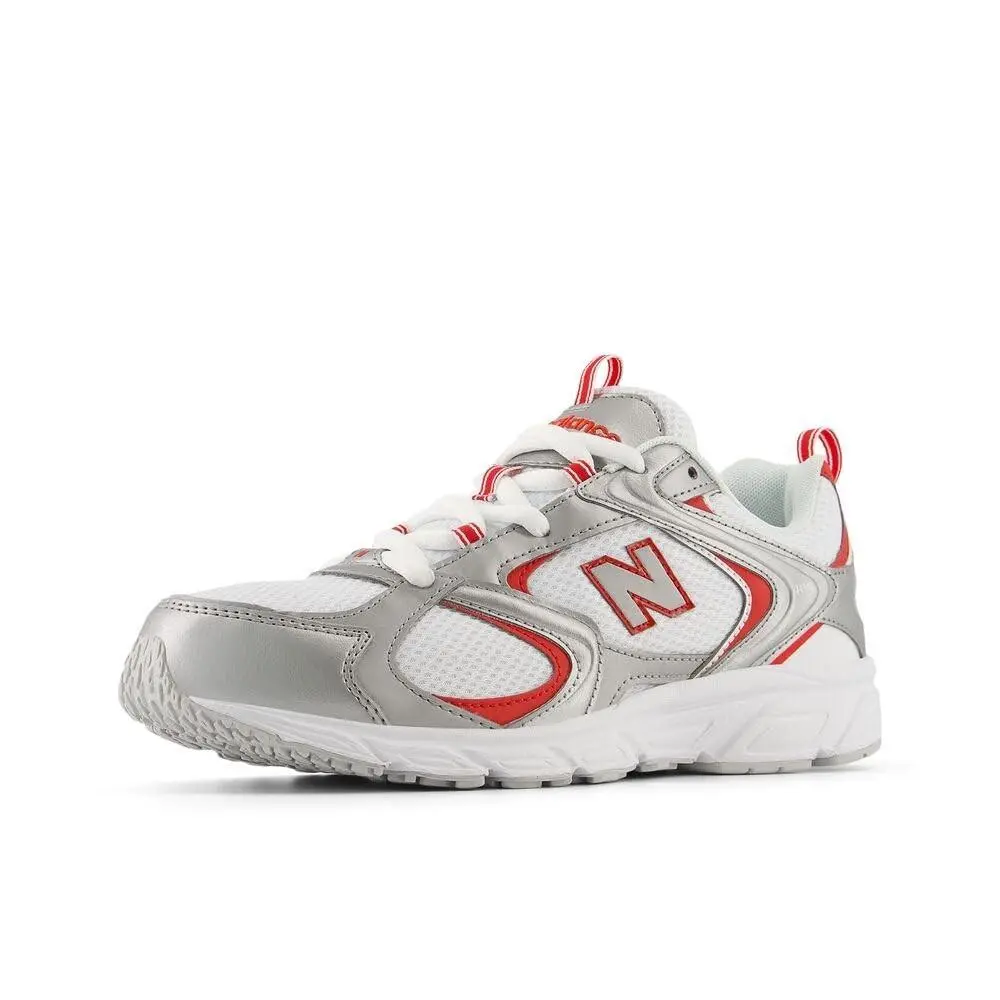 New Balance Men`s 408 V1 Sneaker White/silver Metallic/mercury Red 8.5 M