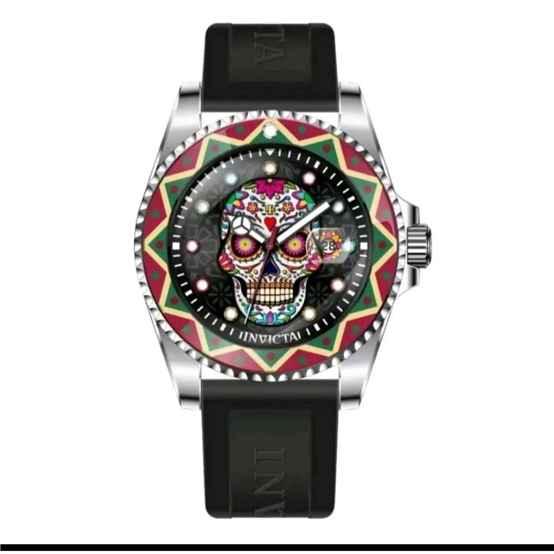 Pro Diver Day Of The Dead Mens 43mm Watch with Travel Case by Invicta