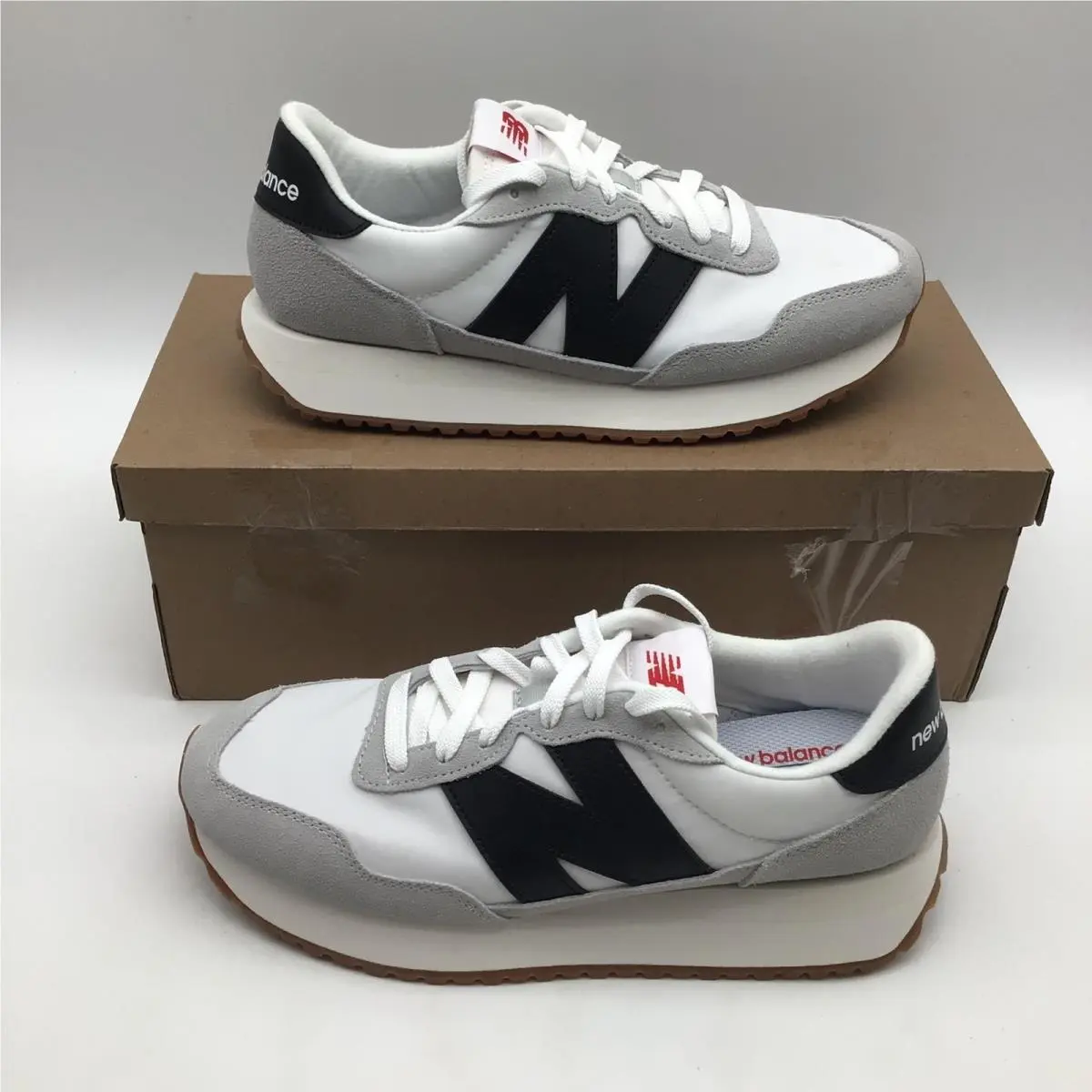 New Balance 237 Mens Sneakers White Black MS237CI Retro Running Shoes Size 9 New
