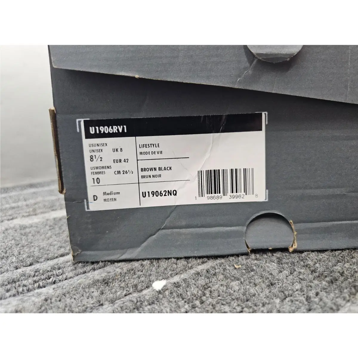 New Balance shoes - U19062NQ - U19062NQ - Brown/Black (UPC: 198689399628) 4