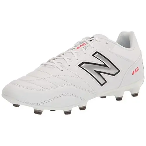 New Balance Mens 442 V2 Team Fg Soccer Shoe White/black 6.5 US 6.5